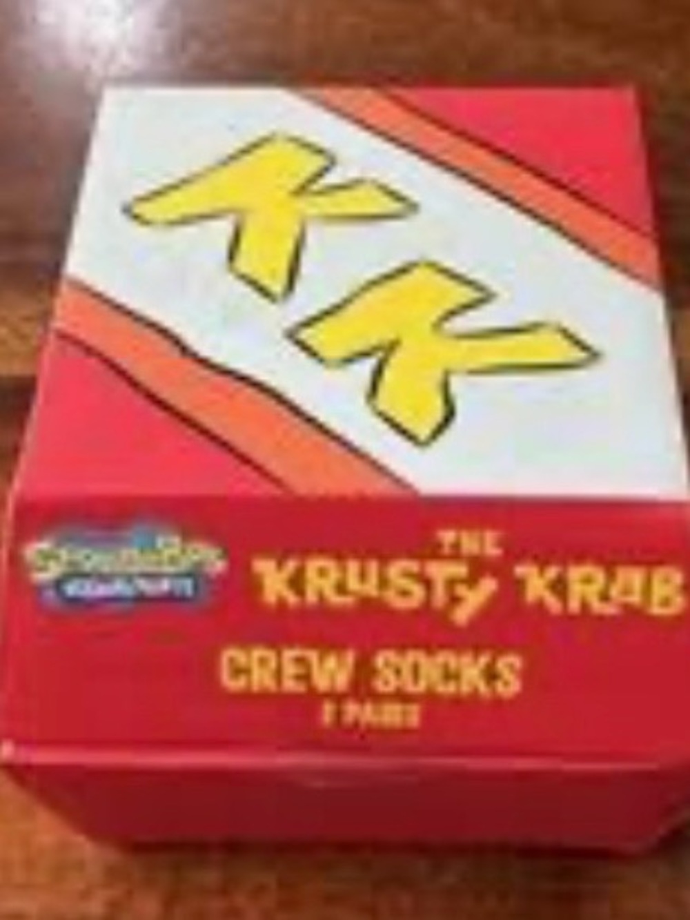 SpongeBob Squarepants Krusty Krab Crew Socks - Red, Yellow, White